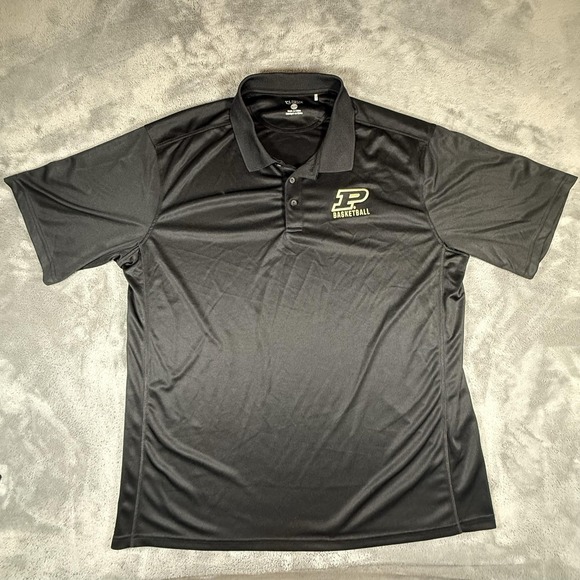 Clique Other - Purdue Boilermakers Polo Shirt Mens 3XL Black NCAA Basketball Clique Embroidered